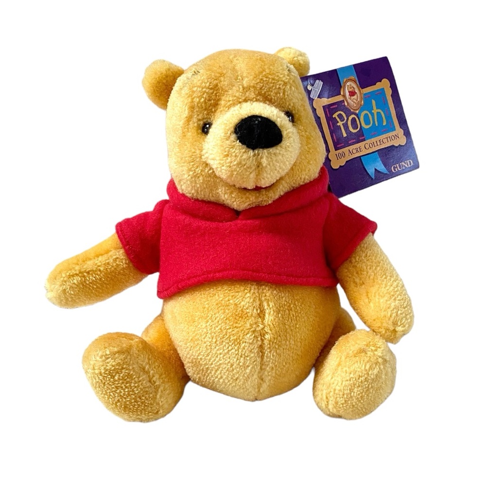 VINTAGE GUND DISNEY SMALL WINNIE THE POOH PLUSH 7.5” NEW WITH TAGS, NWT